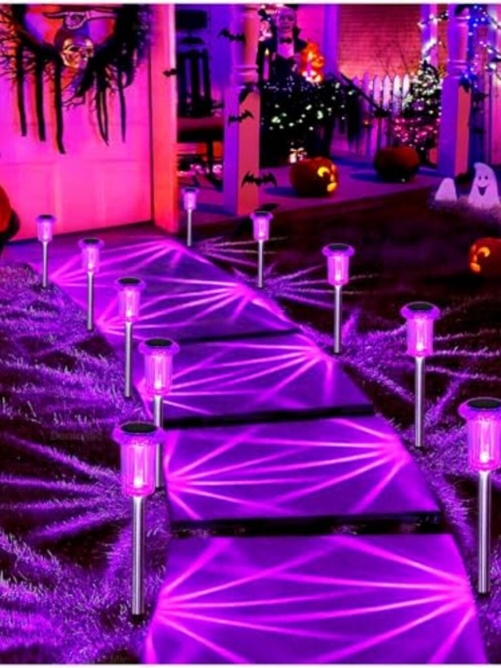 Solar Halloween Lights Outdoor Waterproof 10 Pack Halloween Decor